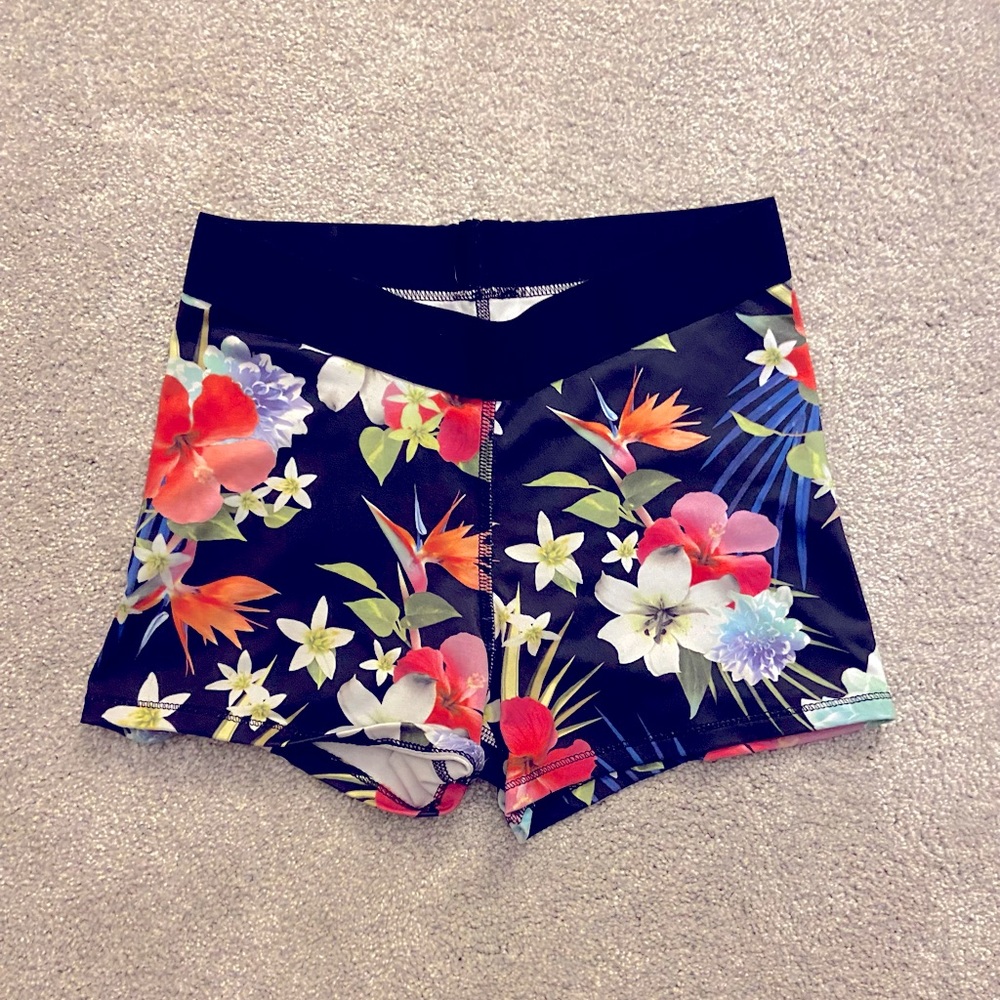 Floral spandex shorts